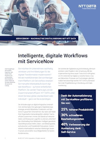 Factsheet - Intelligente, digitale Workflows mit ServiceNow